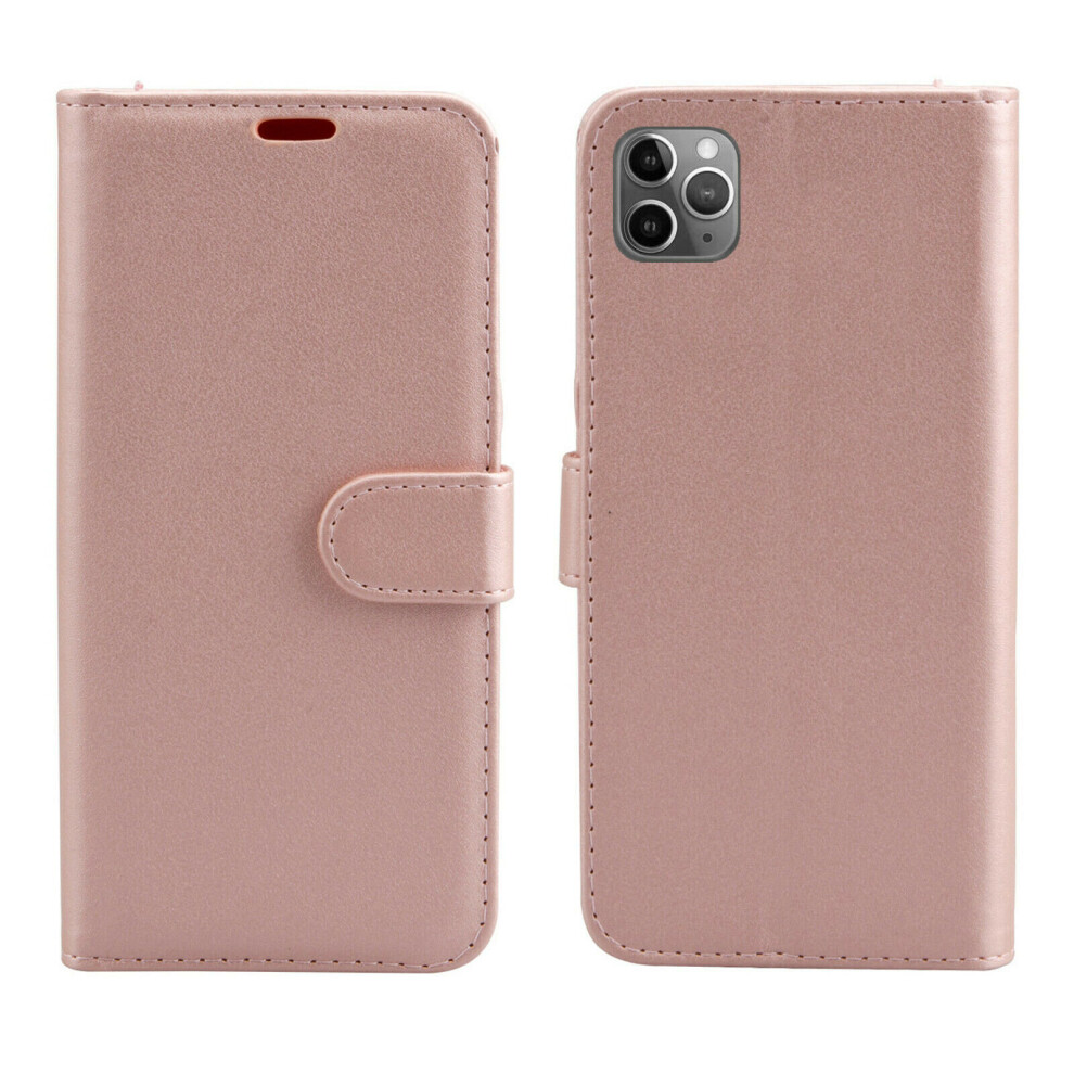 (Rose ) For Iphone Leather Flip Folio Wallet Cover Apple Iphone 12 Mini Gold 880001306178