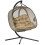 Outsunny Outsunny Double Hanging Egg Chair 2 Seaters Swing Hammock Brown 1