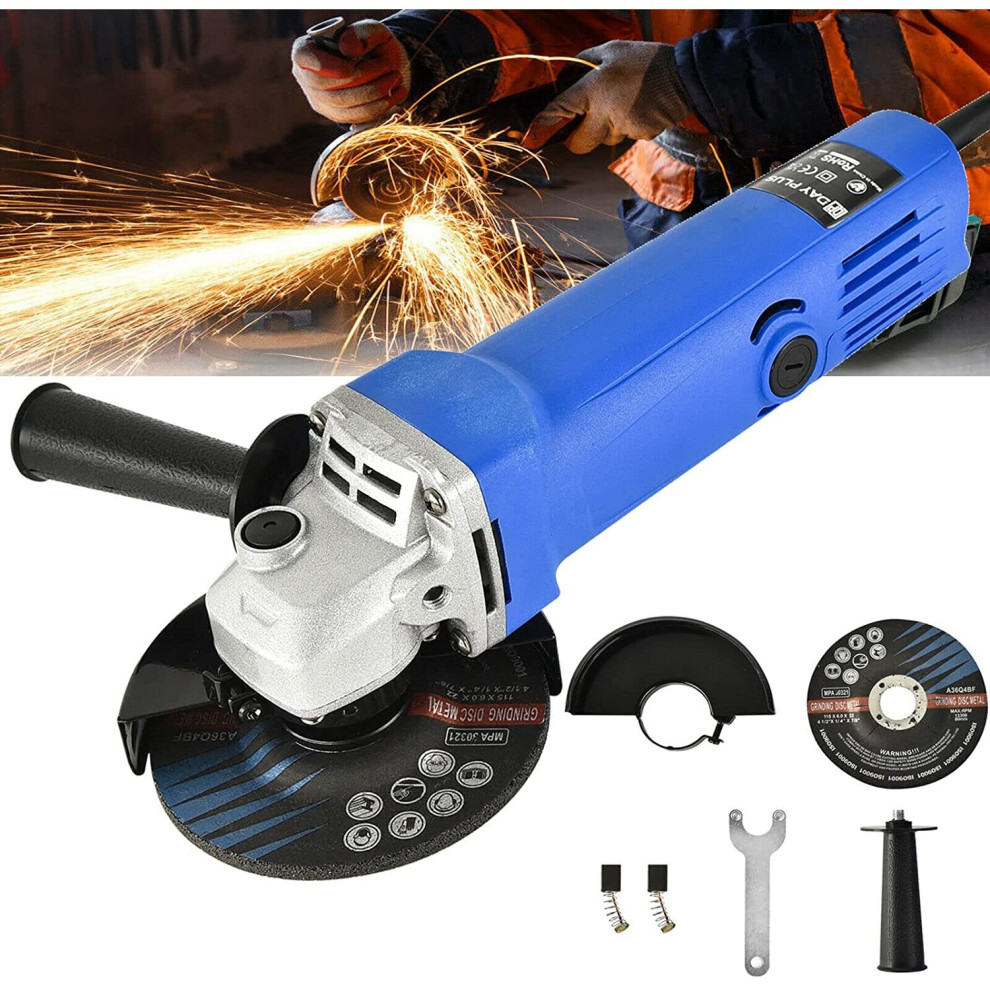 Angle Grinder Tool Electric Grinding Sander Cutting Tool with Protection Switch 900W 12000rpm