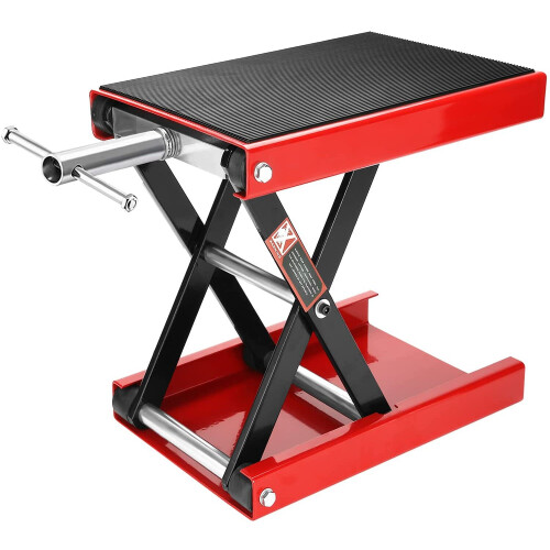 Motorcycle Lifter Motorbike Center Scissor Lift  Jack Motor Bracket  Heavy Duty 500lb