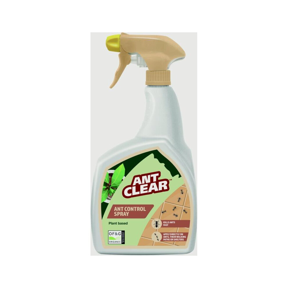 Ant Clear Organic Ant Killer Spray Plant Based Ready To Use 800ml