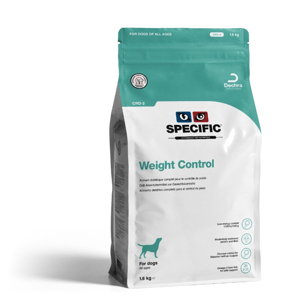 (3 x 1.6kg) Dechra Specific CRD-2 Weight Control Dry Dog Food