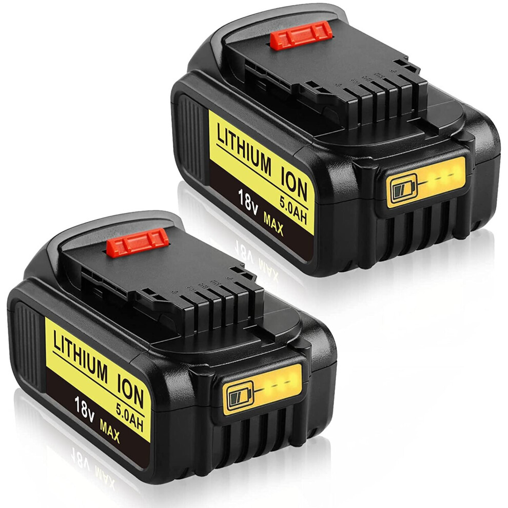 2X 18V 5.5Ah Li-ion Battery for DEWALT DCB184 DCB182 DCB200 DCB180 XR