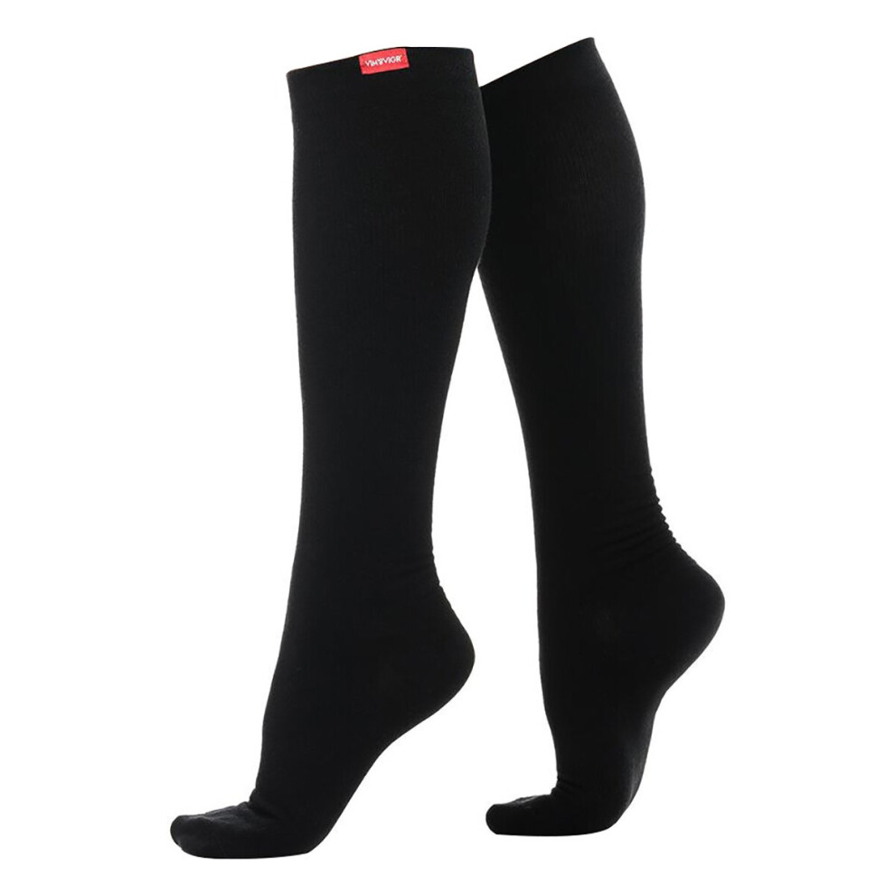 (M-L, Black) Merino Wool Graduated Compression Socks 15-20 mmhg | VIM&VIGR-image-OPC-P8TF6XD-NEW