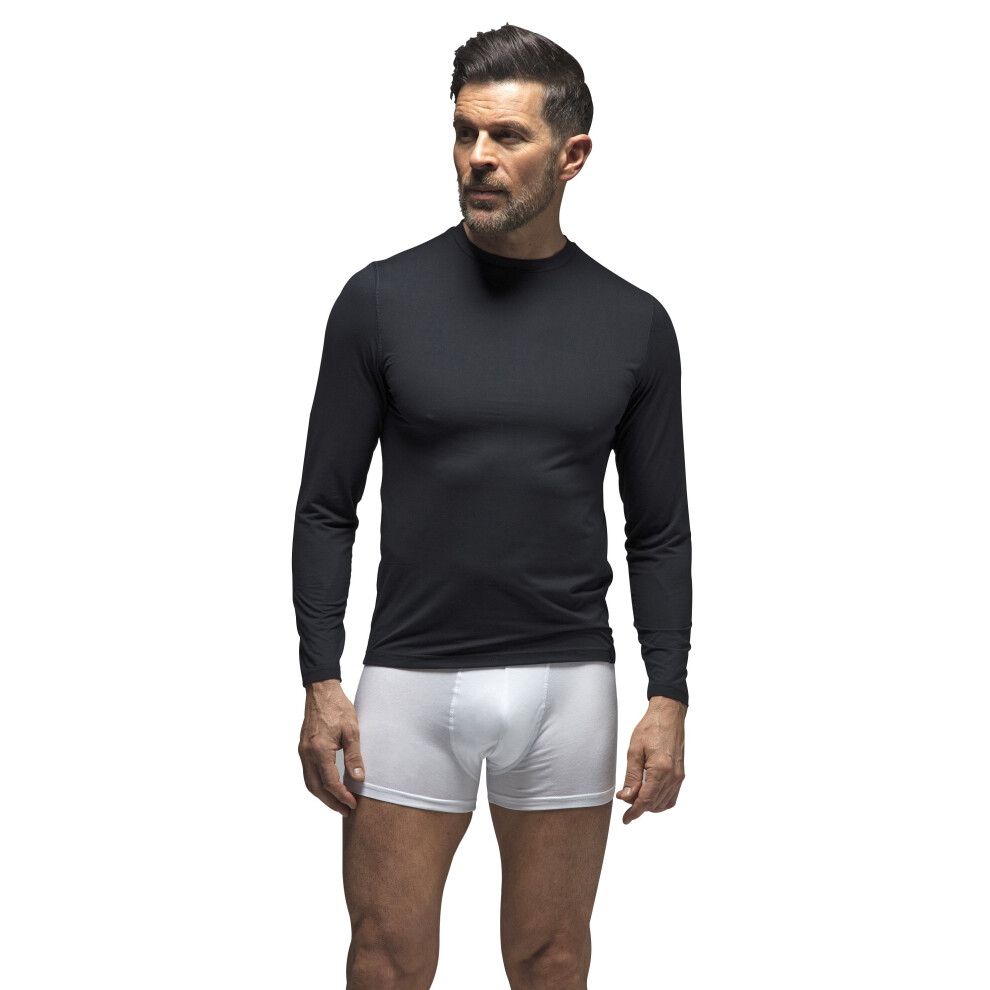 (M, Warm - Ultra Lite) Heat Holders Mens Fleece Lined Base Layer Long Sleeve Thermal Top-image-OPC-P8TF72K-NEW