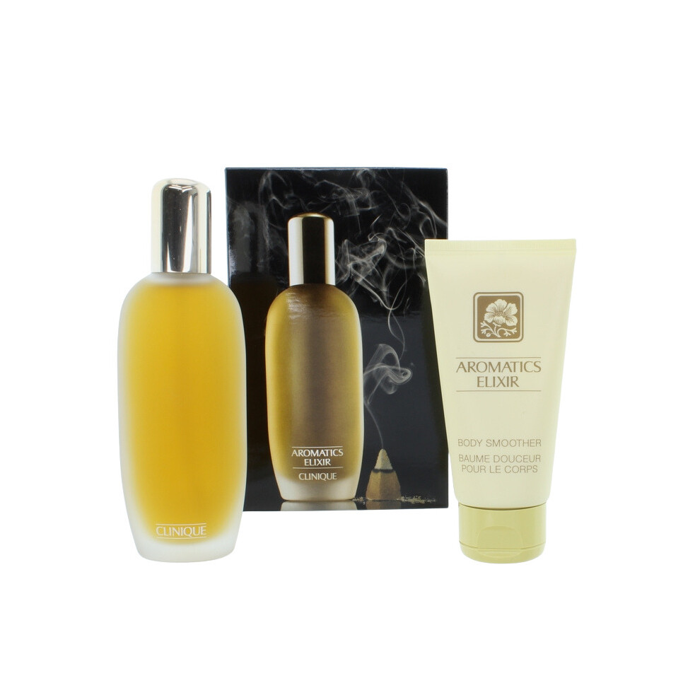 Clinique Aromatics Elixir 100ml Perfume & 75ml Body Smoother Set