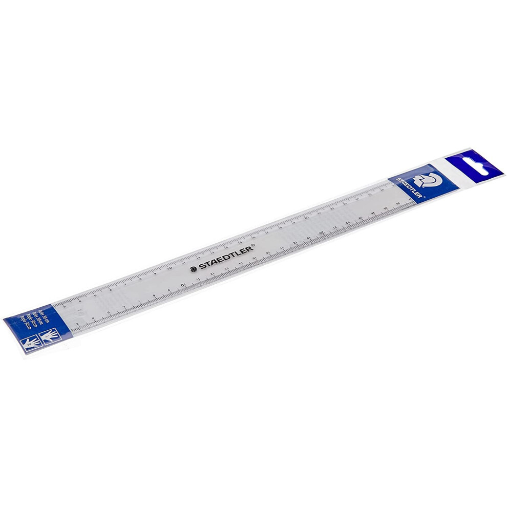 Staedtler 562 300 PB TH Flat Ruler Plastic 300 mm Clear
