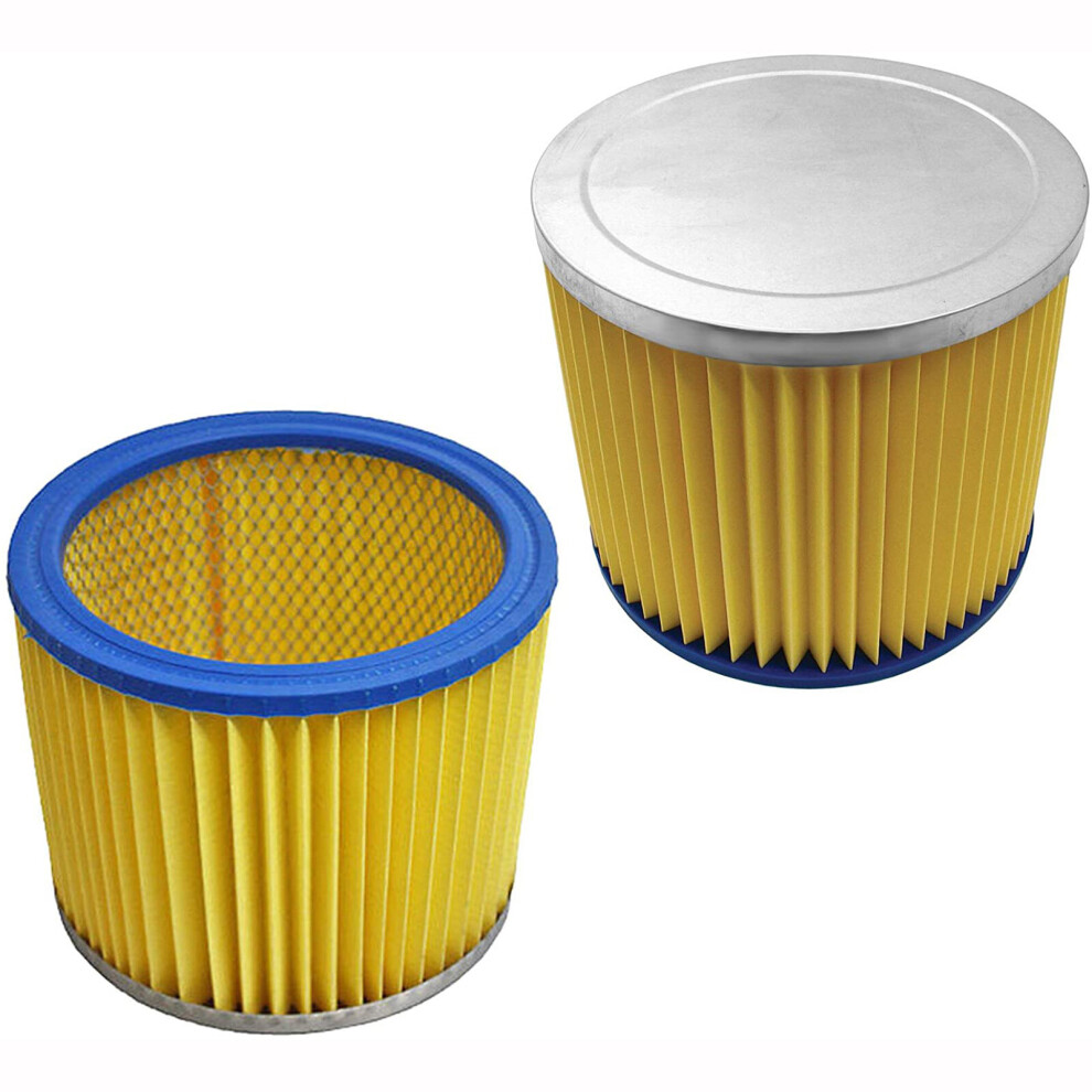 Spares2go Filter Cartridges X 2 Compatible With Wickes Wet & Dry Vacuum Cleaners