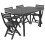 URBN Living (6 Chairs) Large Collapsible Table With Folding Chairs Garden Set 1