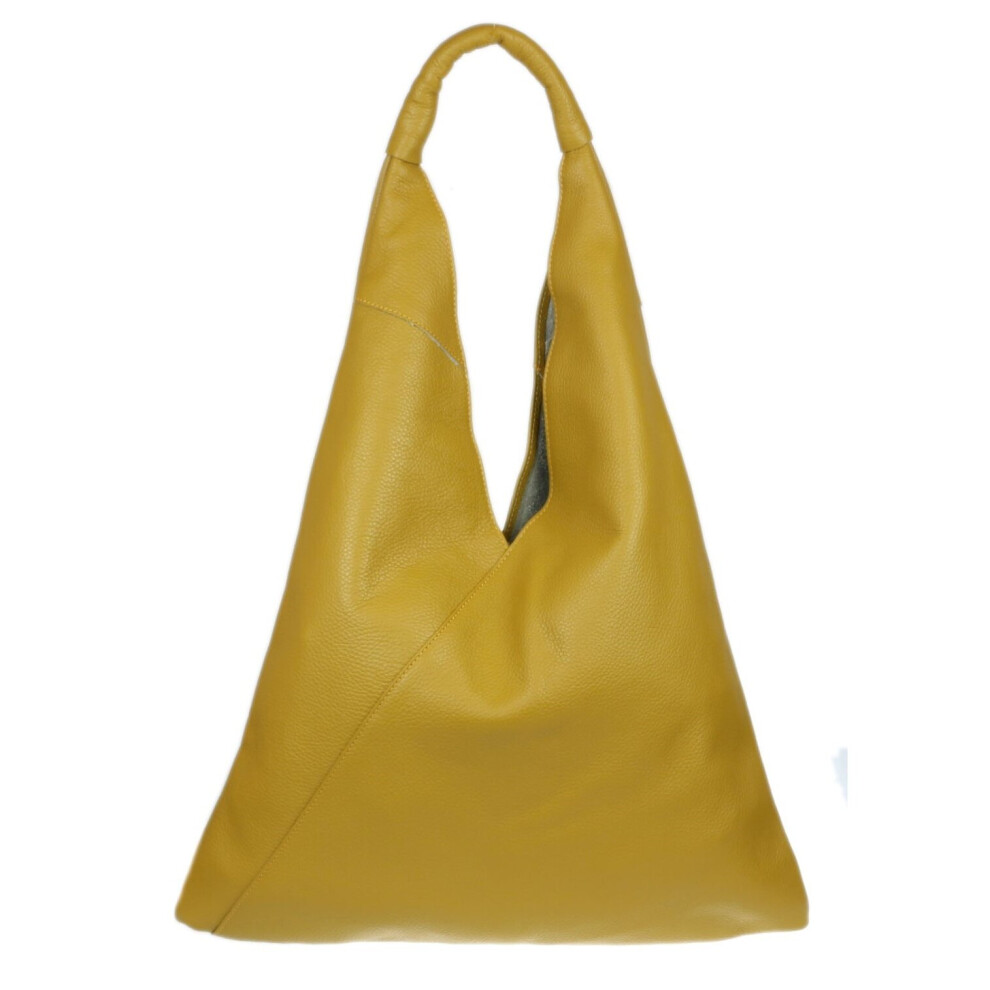 (Mustard) Girly Handbags V Shape Top Handle Bag