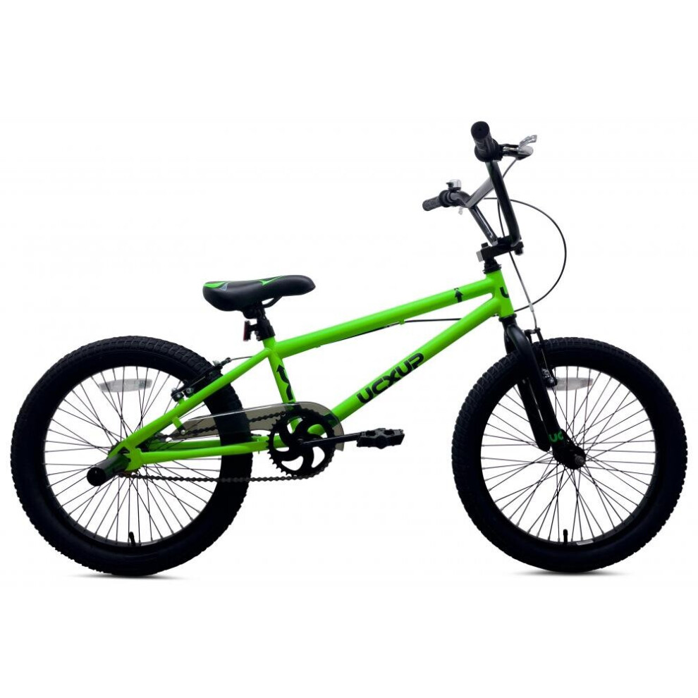 Tiger BMX Bike UC X-UP Unisex Jr. Stunt Bicycle 20" Wheel Green/Grey