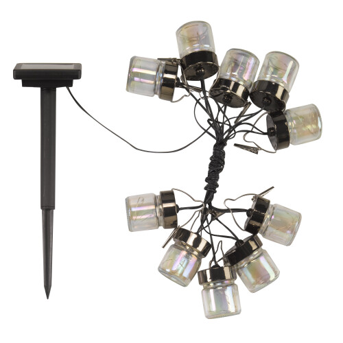 Smart Garden Pearlescent Iridescent Firefly Opal Jar String Lights Solar LED Garden 1060004 2