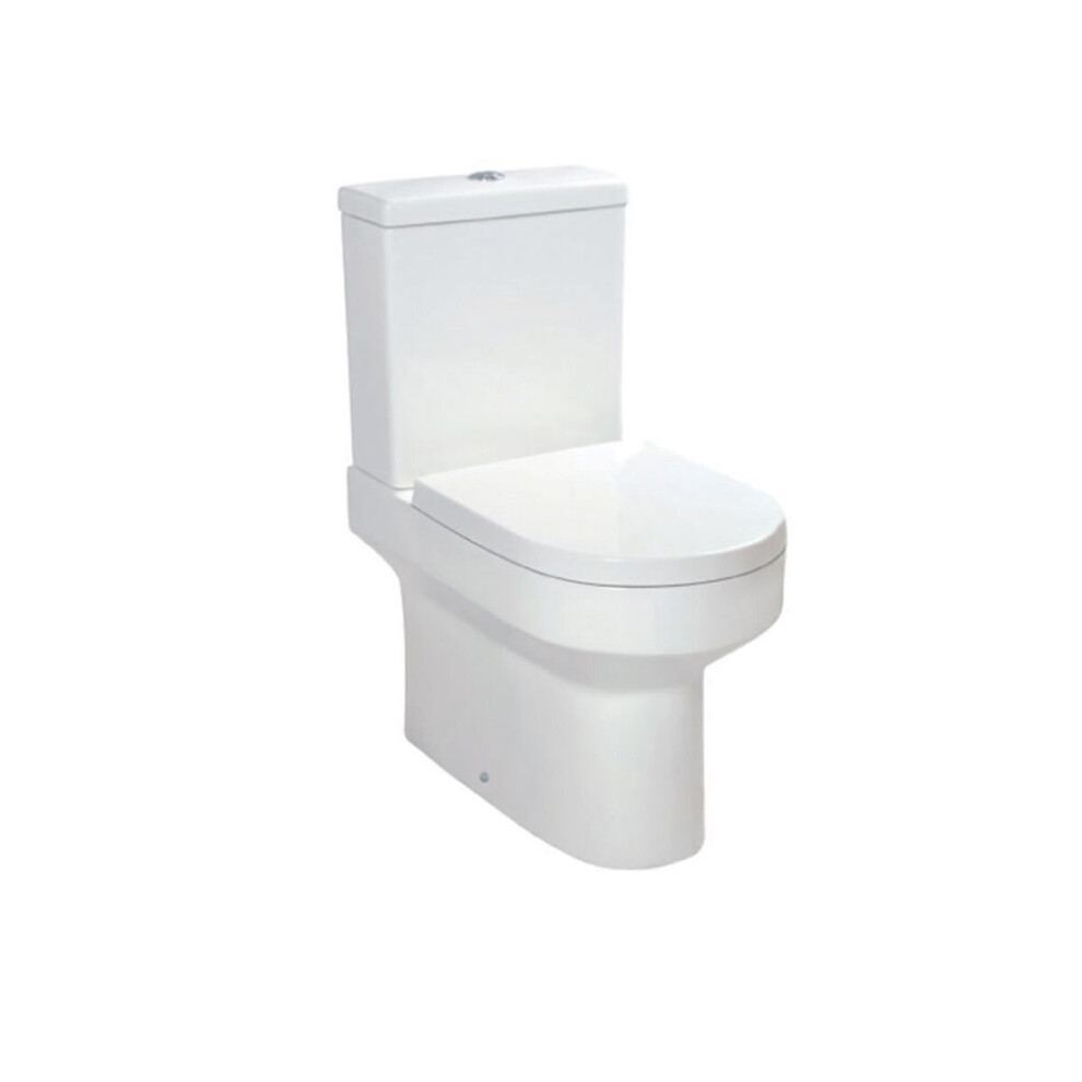 Aquariss Corinth - Open Back Close Coupled Toilet Including Cistern & D Shape Soft Close Seat 5056391929555