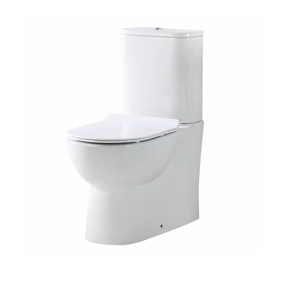 Aquariss Itamos - Rimless Closed Back Close Coupled Toilet With Cistern & Soft Close Seat 5056391929104
