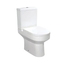 Aquariss Corinth - Comfort Height Open Back Close Coupled Toilet With Cistern & D Shape Soft Close Seat