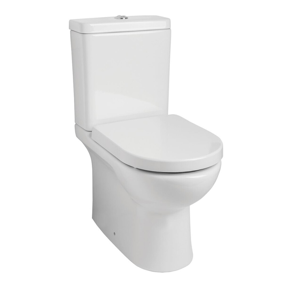 Aquariss Sparti - Rimless Open Back Close Coupled Toilet With Cistern & Seat 5056391929470