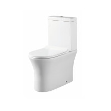 Aquariss Corfu - Rimless Comfort Height Close Coupled Toilet With Cistern & Soft Close Seat