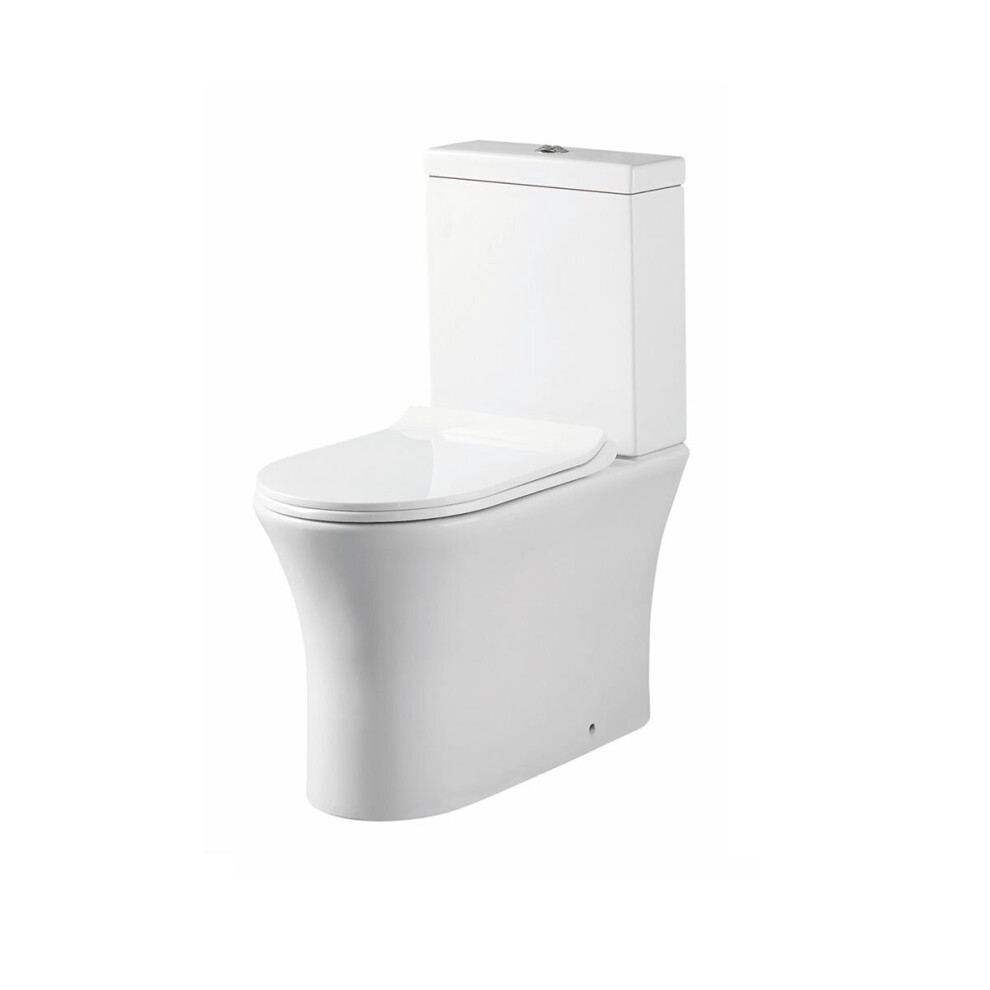 Aquariss Corfu - Rimless Comfort Height Close Coupled Toilet With Cistern & Soft Close Seat 5056391929173