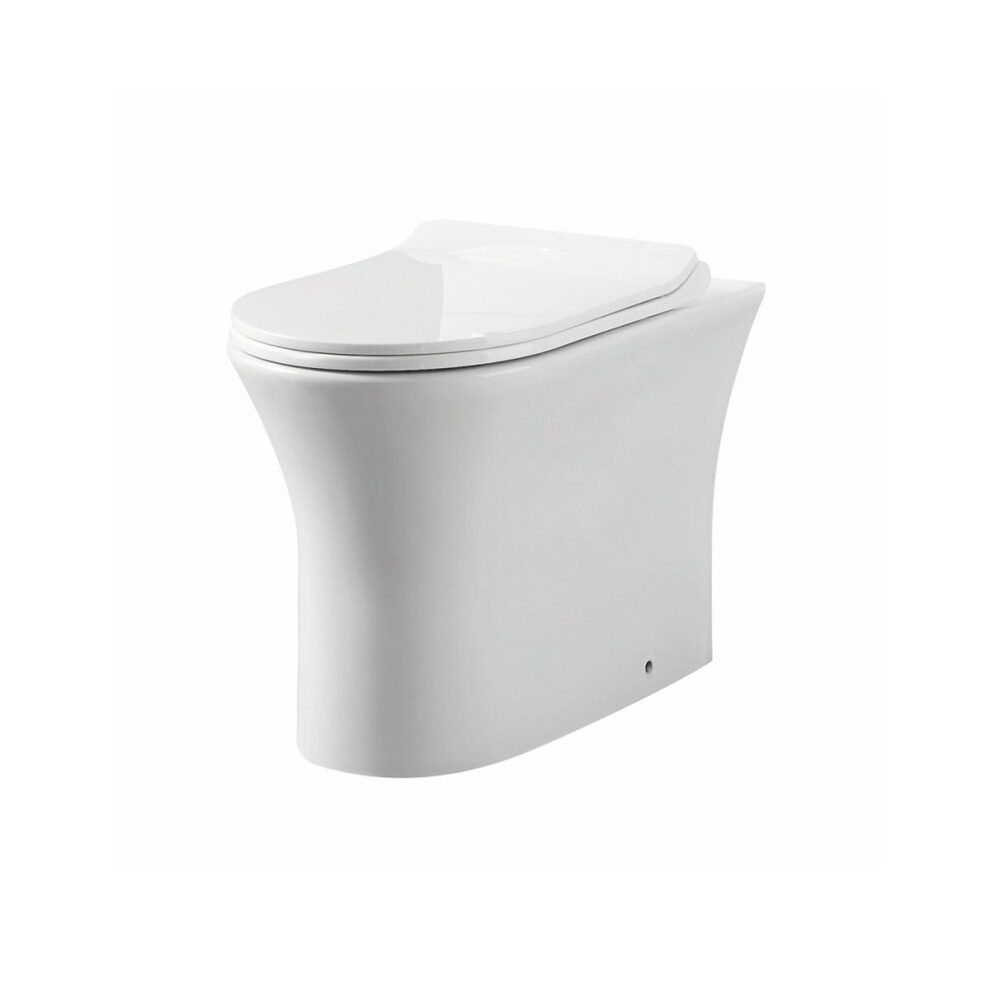 Aquariss Corfu - Rimless Comfort Height Back To Wall Toilet & Soft Close Seat 5056391929197