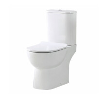 Aquariss Itamos - Rimless Open Back Close Coupled Toilet With Cistern & Soft Close Seat