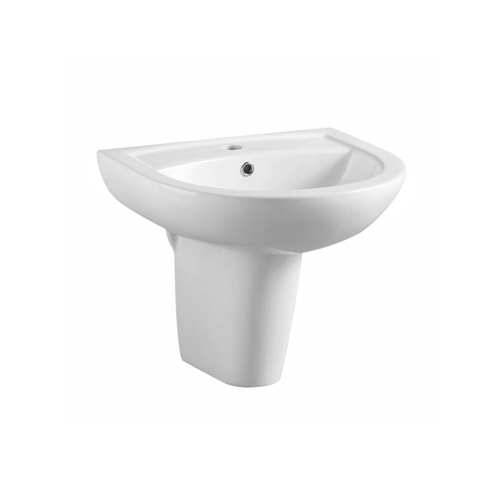 (500Mm) Aquariss Corfu - Round Semi-Pedestal & Basin 5056391929241