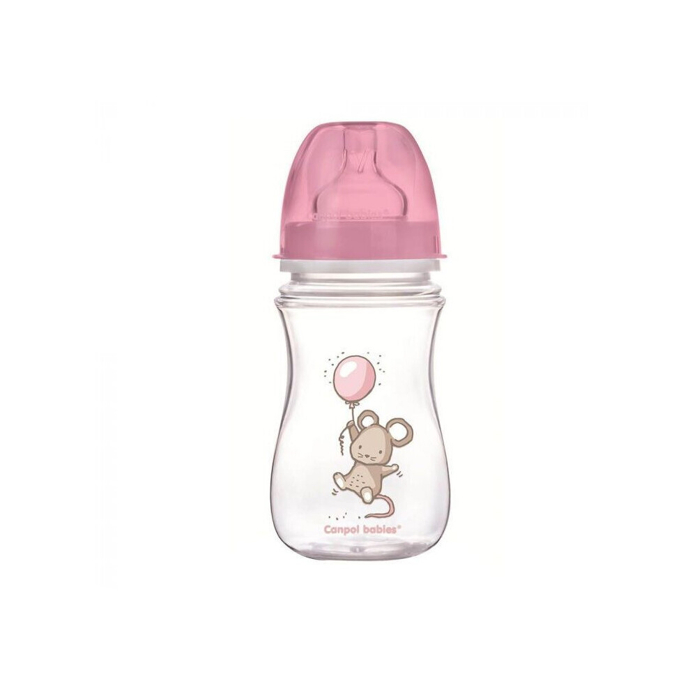 Babies Little Cutie Rabbit Anti-Colic Baby Feeding Bottle Pink Canpol