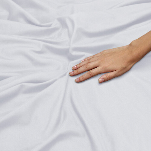 Imperial Rooms (White, Double) 2-Pack Deep Fitted Sheet 25CM Mattress Bed Sheets | Extra Deep 300 Thread Count Smooth & Silky 2