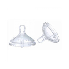 Nuby Anti-colic SoftFlex silicone nipple slow flow 0+ month 2's