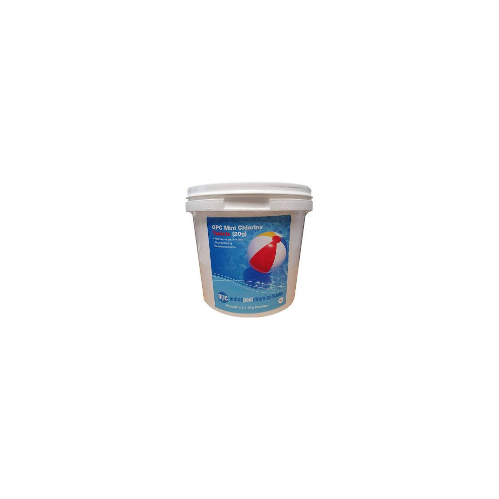 OPC Mini Chlorine Tablets (20g) 4Kg (packed in 4 x 1Kg pouches)