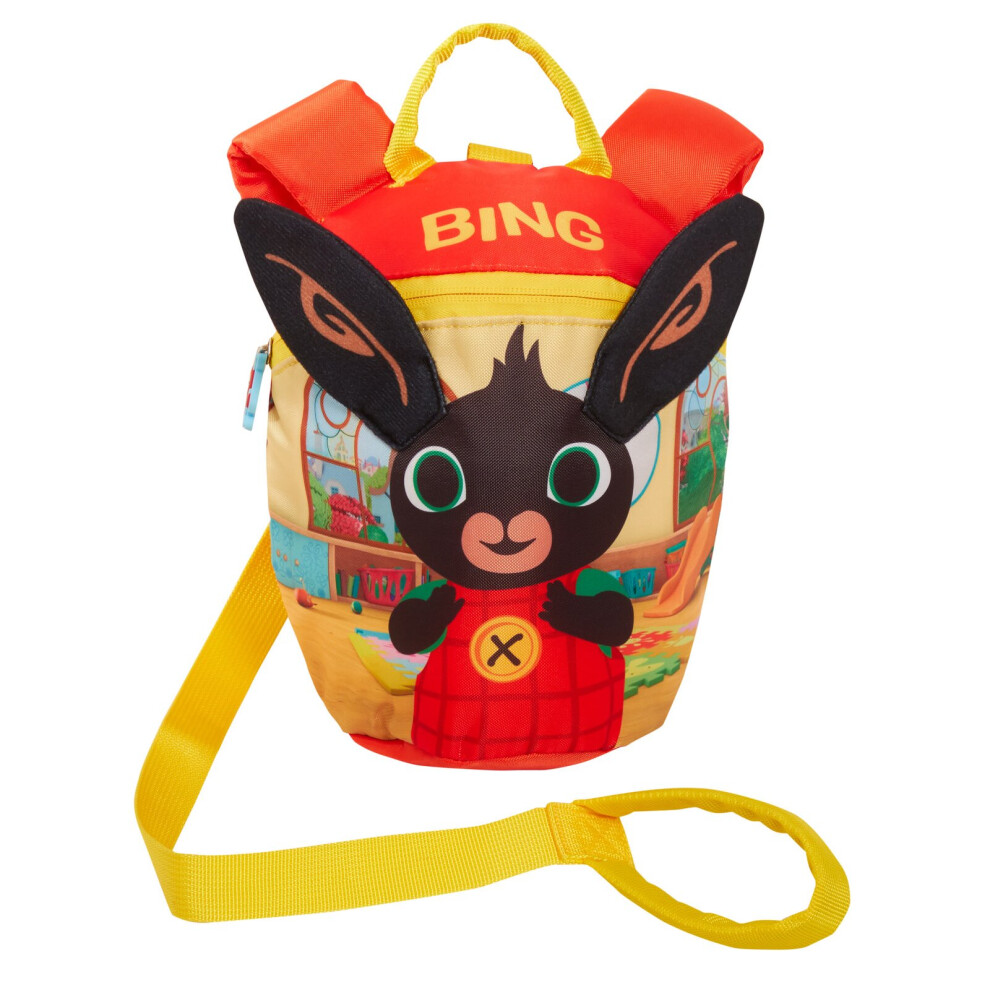 (One Size) Bing Bunny Backpack With Reins Kids Detachable Safety Harness Small Nursery Bag