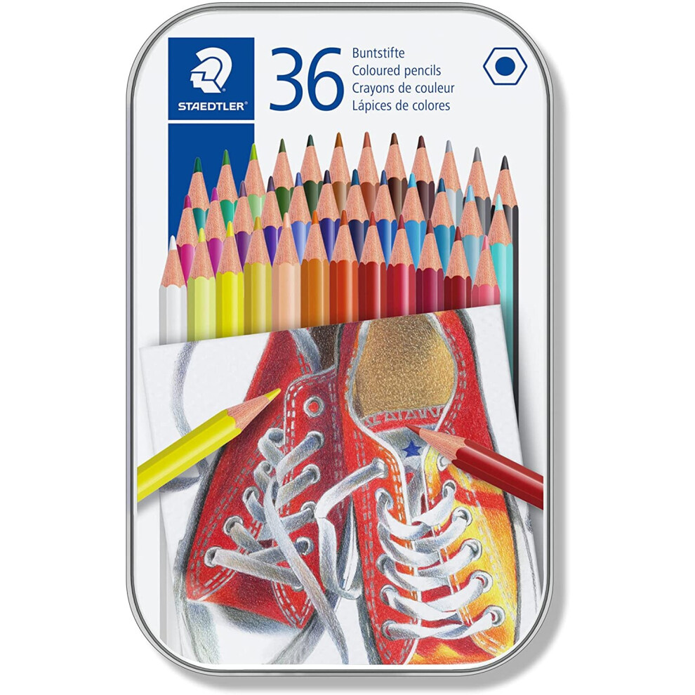 Staedtler 175 M36 Coloured Pencils, Assorted Colour, Pack Of 36 Multicoloured