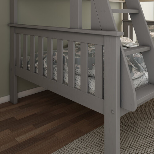 Bedmaster Clover Grey Triple Sleeper Pine Wood Grey Bunk Bed 1