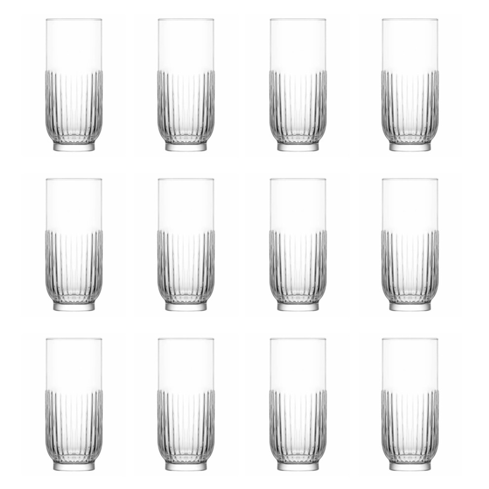 Hi Ball Cocktail Glasses. Drinking Glasses Set . (Set of 12) 395 ml.