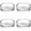 Large Glass Ashtray. Cigarette Grove Stackable. (Set of 4) 1