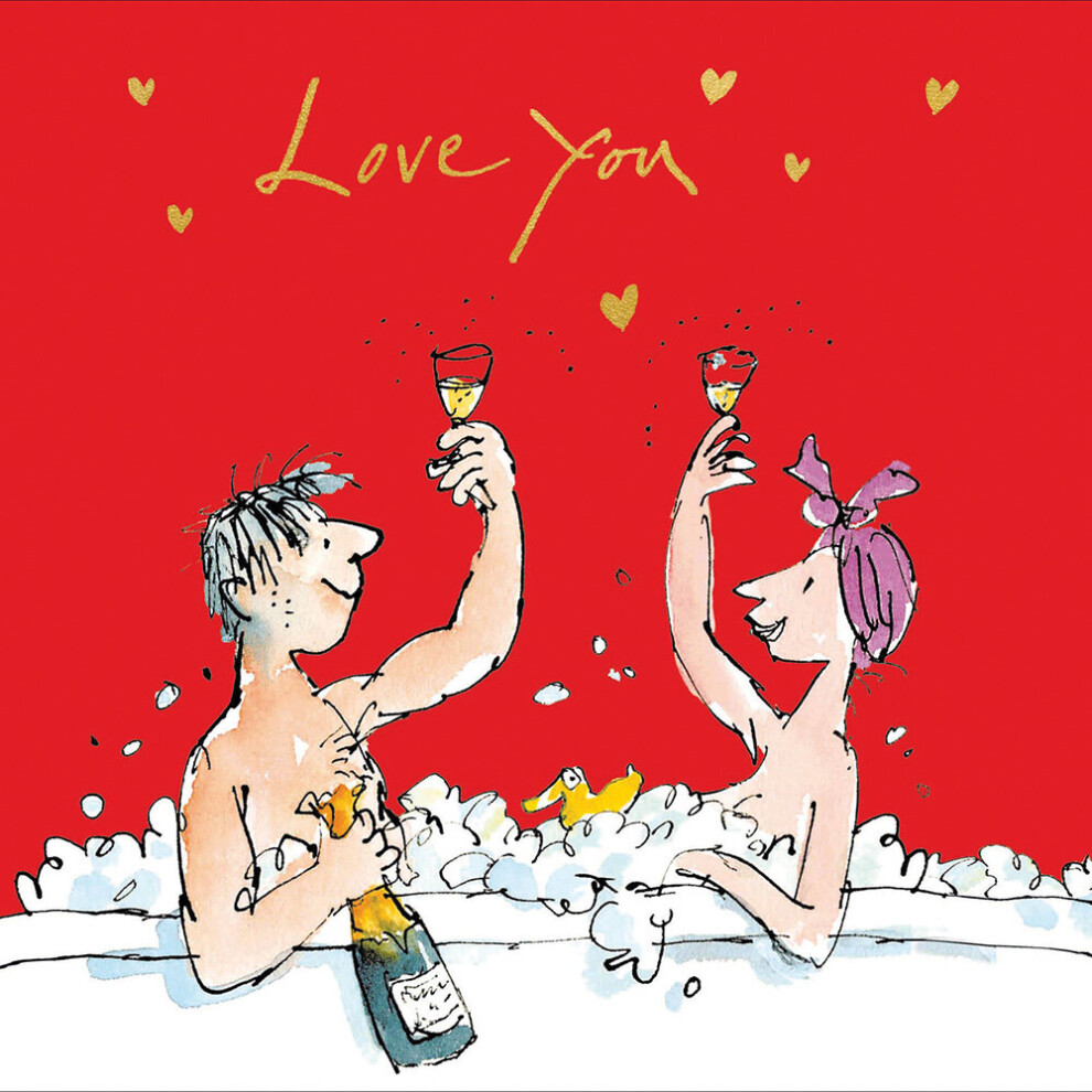 Quentin Blake Love You Cheers! Valentine's Day Card Valentines Greeting Cards