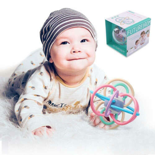 Baby Rattle & Sensory Teether Ball, Perfect Activity Toy for Teething 1