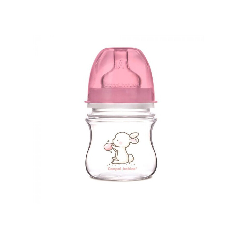 Babies Little Cutie Rabbit Anti-Colic Baby Feeding Bottle Pink Canpol