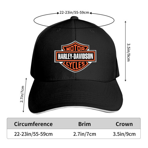 (Black) Harley Davidson Logo Adjustable Baseball Caps Hats 2
