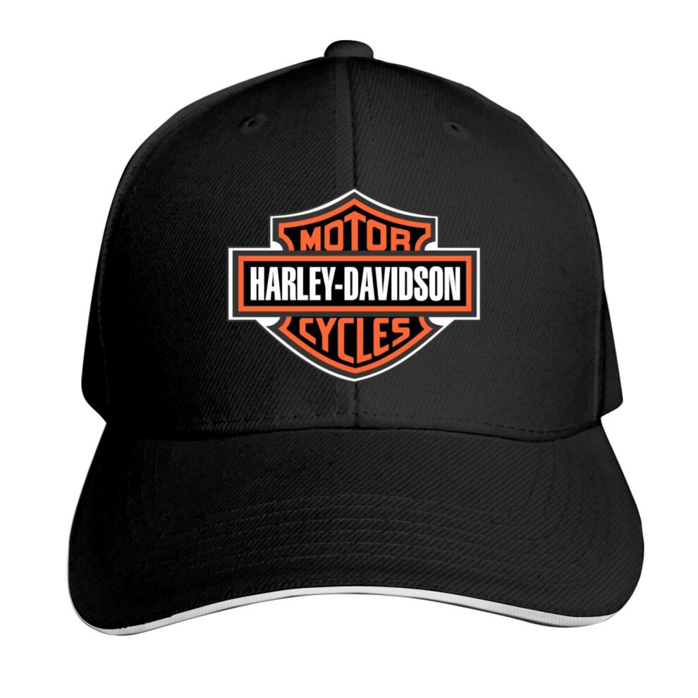 Cap Hat (Black) Harley Davidson Logo Adjustable Baseball Caps Hats Black