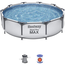 Bestway 10''X30'' Steel Pro Frame Swimming Pool inc. Filter Pump