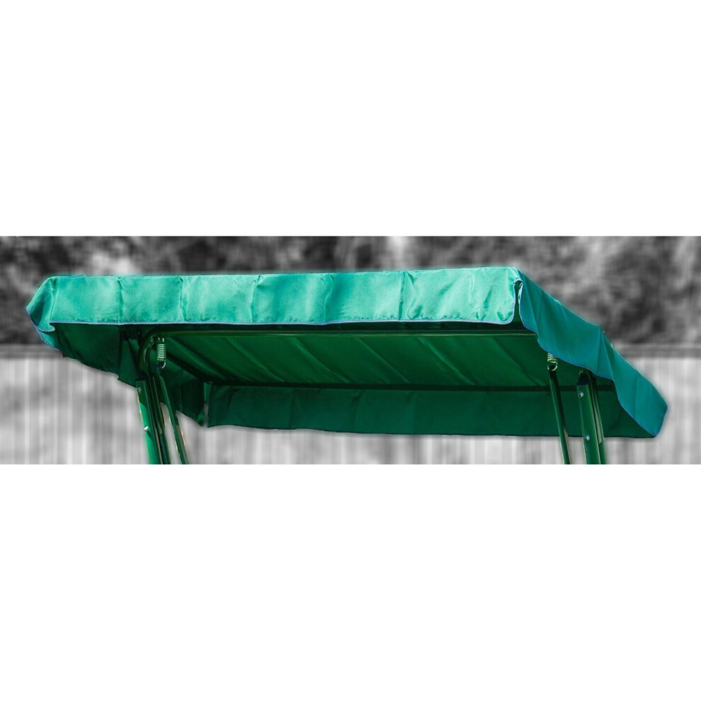 (2 Seater, Green) Swing Chair Canopy Replacement 2 & 3 Seater Cover