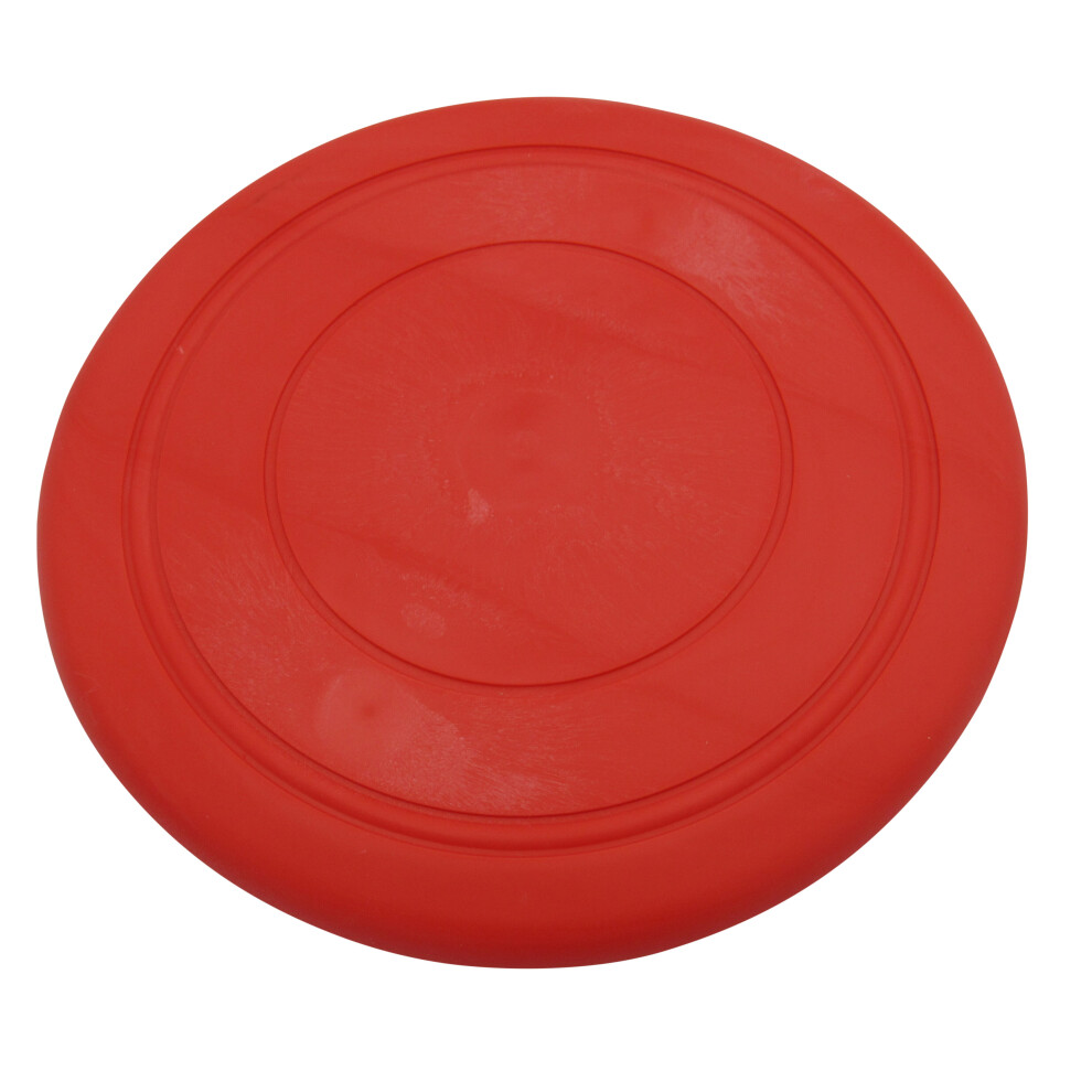 (Red) Soft Dog Frisbee Flying Disc (Puppy Toy Throwing)