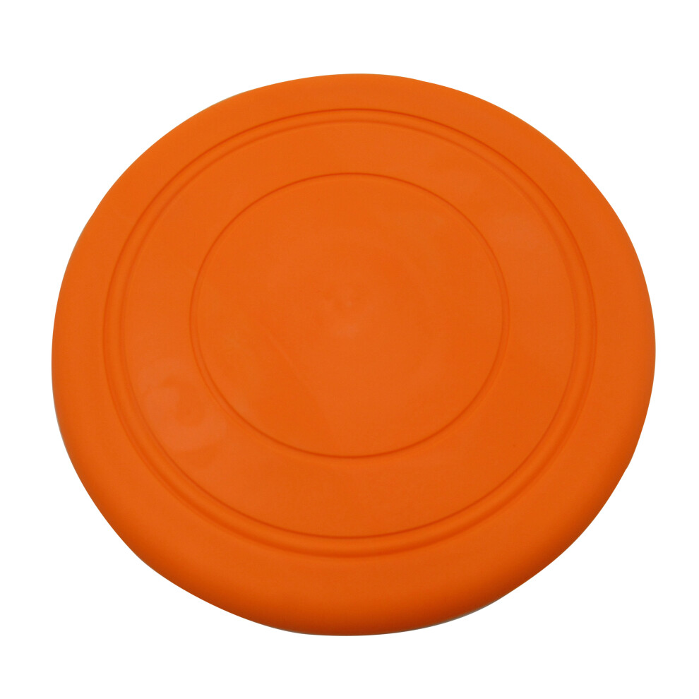 (Orange) Soft Dog Frisbee Flying Disc (Puppy Toy Throwing)