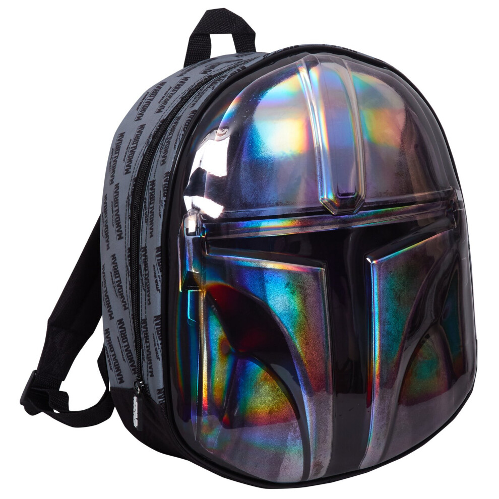 One Size The Mandalorian Helmet Bag 3D Metallic Star Wars Backpack Kids School Travel Bag on OnBuy