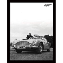 James Bond (Connery B+W 30x40 cm Framed Print