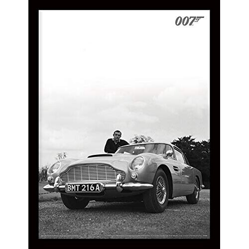 James Bond James Bond (Connery B+W 30x40 cm Framed Print