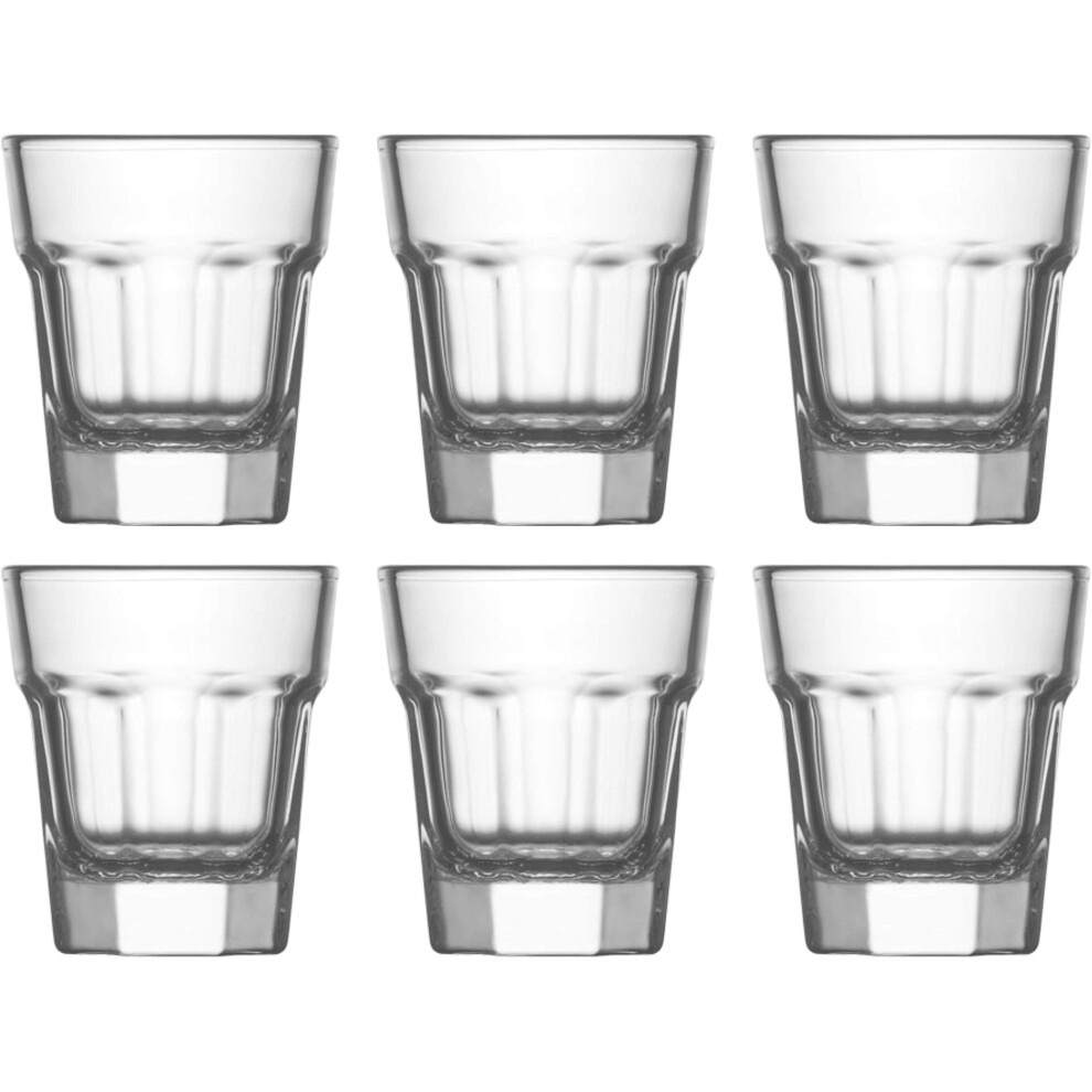 6x Classic Shot Glasses. Tequila Vodka Liqueur Shooter. (45cc/ml)