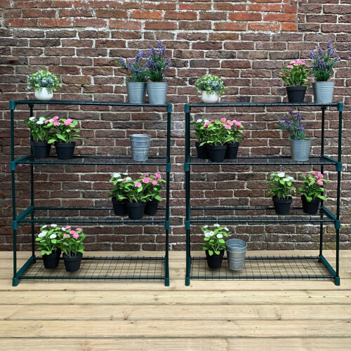Selections Greenhouse Staging Shelving Racking 4 Tier (Pack of 2) 1