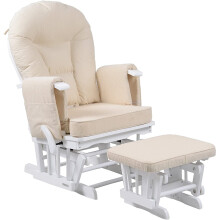 (Sereno White) Nursing/Maternity Glider Rocking Chair