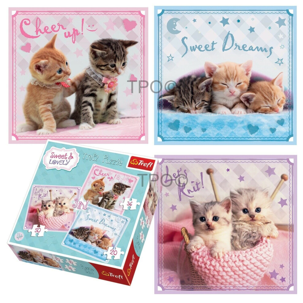 (Lovely Cuddly Kittens) Trefl Jigsaw Puzzle Cat Horse Tiger Panda Kittens